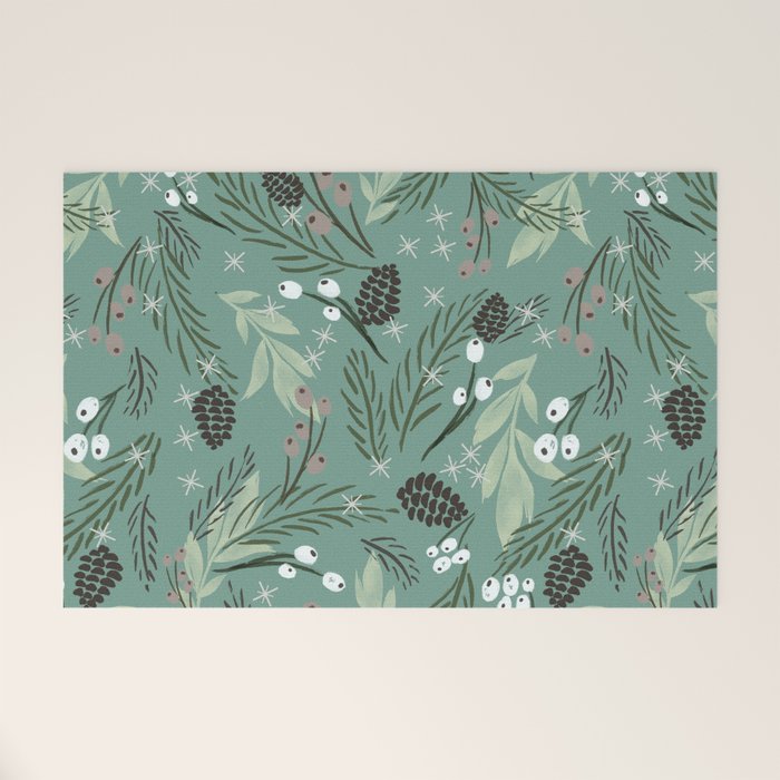 Christmas Foliage  - Pine Welcome Mat Gallery Image 1