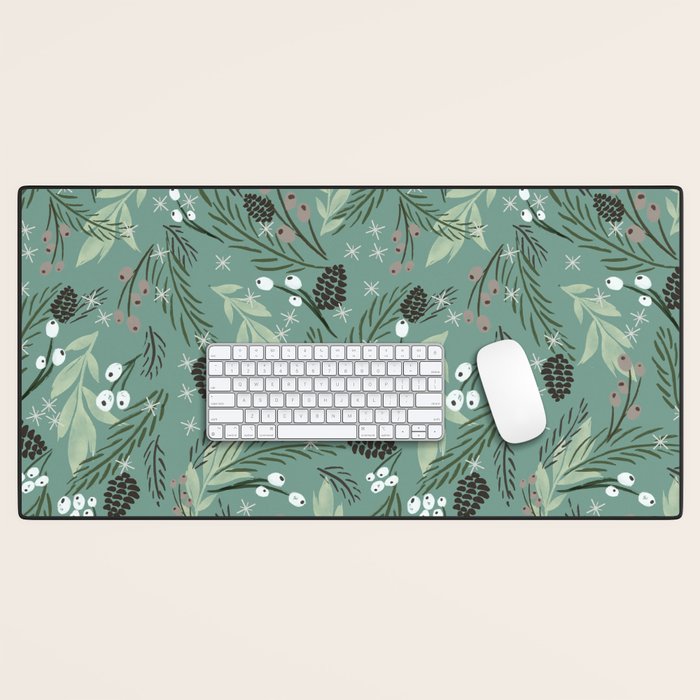 Christmas Foliage  - Pine Desk Mat Gallery Image 1