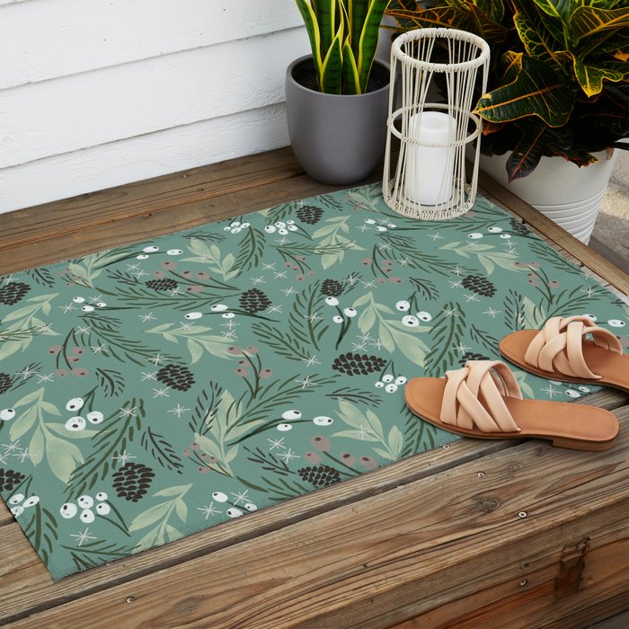 Christmas Foliage  - Pine Outdoor Rug Gallery Image 2