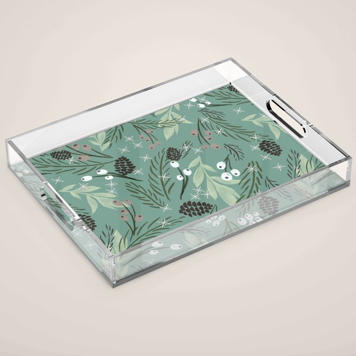 Christmas Foliage  - Pine Acrylic Tray Gallery Image 1