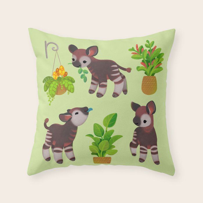 Okapi Throw Pillow Gallery Image 6