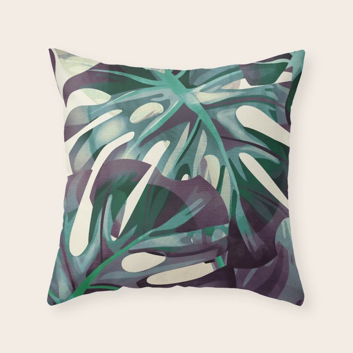 Monstera Throw Pillow Gallery Image 1