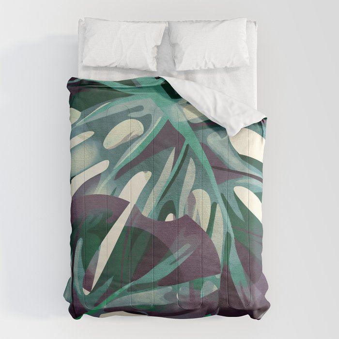 Monstera Comforter Gallery Image 6