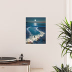 Ocean Moonlight Beach Prints Poster Gallery Image 2