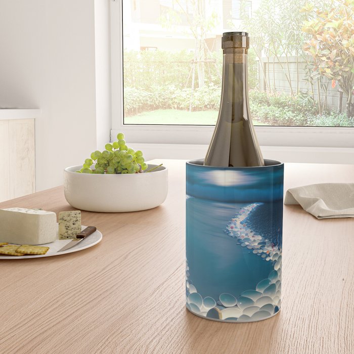 Ocean Moonlight Beach Prints Wine Chiller Gallery Image 4