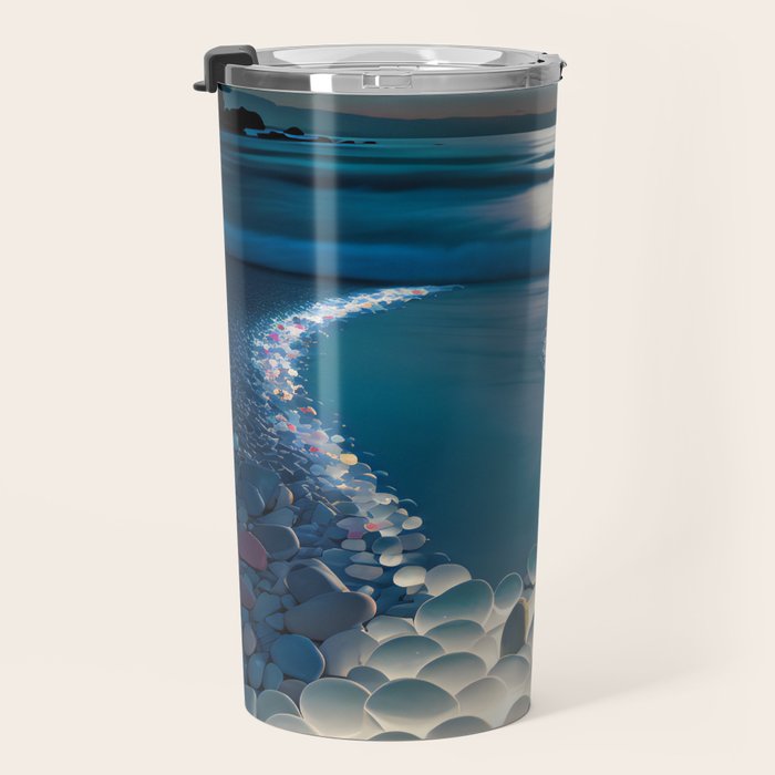 Ocean Moonlight Beach Prints Travel Mug Gallery Image 3