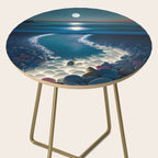 Ocean Moonlight Beach Prints Side Table Gallery Image 2