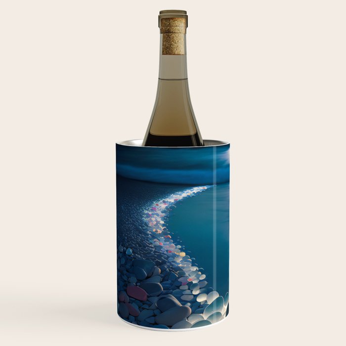 Ocean Moonlight Beach Prints Wine Chiller Gallery Image 2