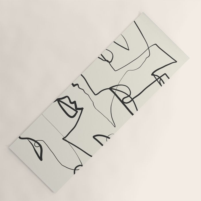 Abstract line art 12 Yoga Mat Gallery Image 1