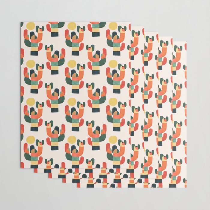 Cactus in the desert Wrapping Paper Gallery Image 3