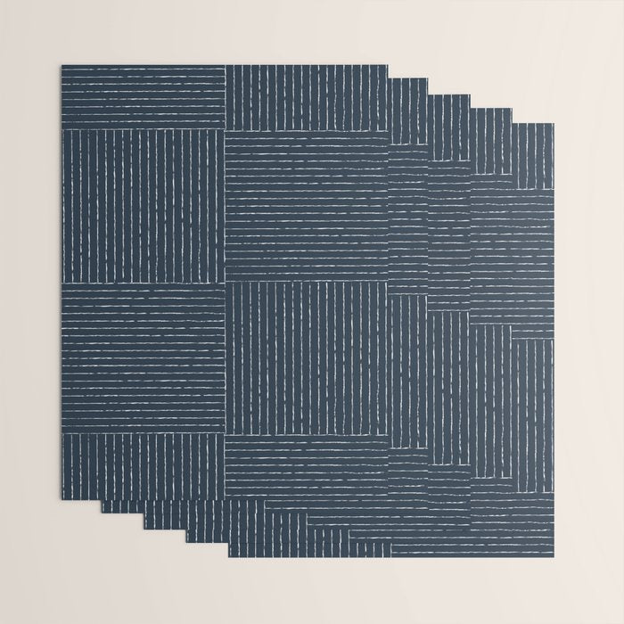 Lines III (Annapolis Blue) Wrapping Paper Gallery Image 3