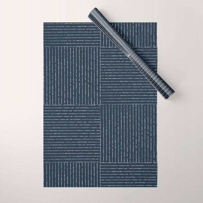 Lines III (Annapolis Blue) Wrapping Paper Gallery Image 1