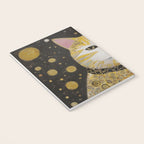 Beautiful Klimt Cat with Pink Nose and Ears Notebook Gallery Image 3