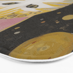 Beautiful Klimt Cat with Pink Nose and Ears Bath Mat Gallery Image 3