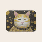 Beautiful Klimt Cat with Pink Nose and Ears Bath Mat Gallery Image 1