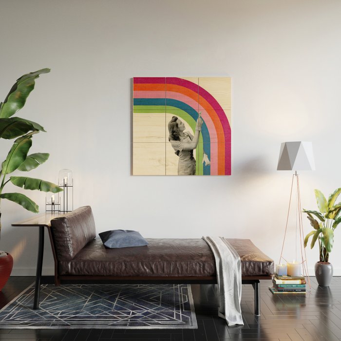 Paint a Rainbow Wood Wall Art Gallery Image 2
