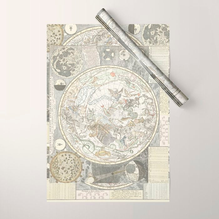 Star map of the Southern Starry Sky Wrapping Paper Gallery Image 1