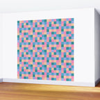 Bold Retro Checks Pattern - Small XXXI Wall Mural Gallery Image 2
