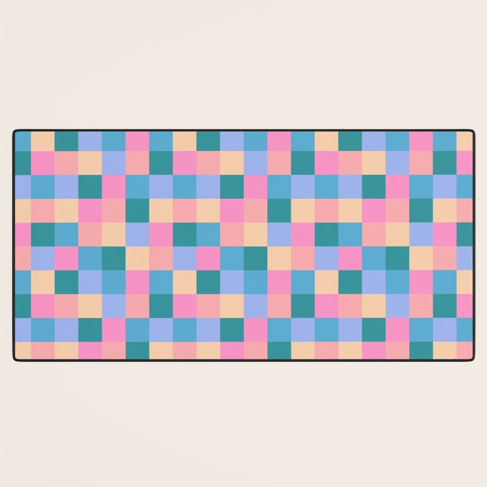 Bold Retro Checks Pattern - Small XXXI Desk Mat Gallery Image 3