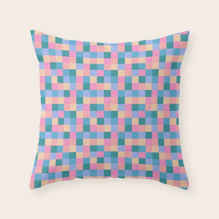 Bold Retro Checks Pattern - Small XXXI Throw Pillow Gallery Image 6