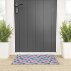 Bold Retro Checks Pattern - Small XXXI Welcome Mat Gallery Image 3