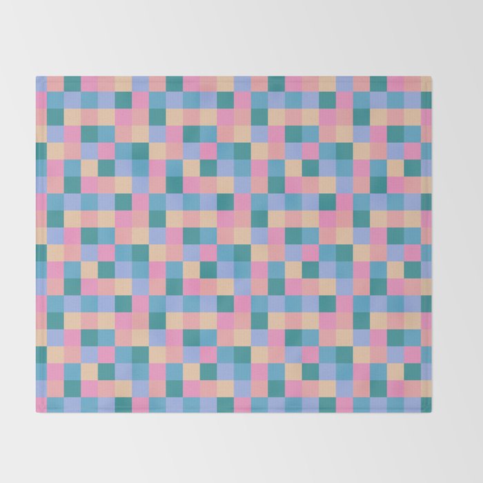 Bold Retro Checks Pattern - Small XXXI Throw Blanket Gallery Image 2