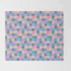 Bold Retro Checks Pattern - Small XXXI Throw Blanket Gallery Image 2
