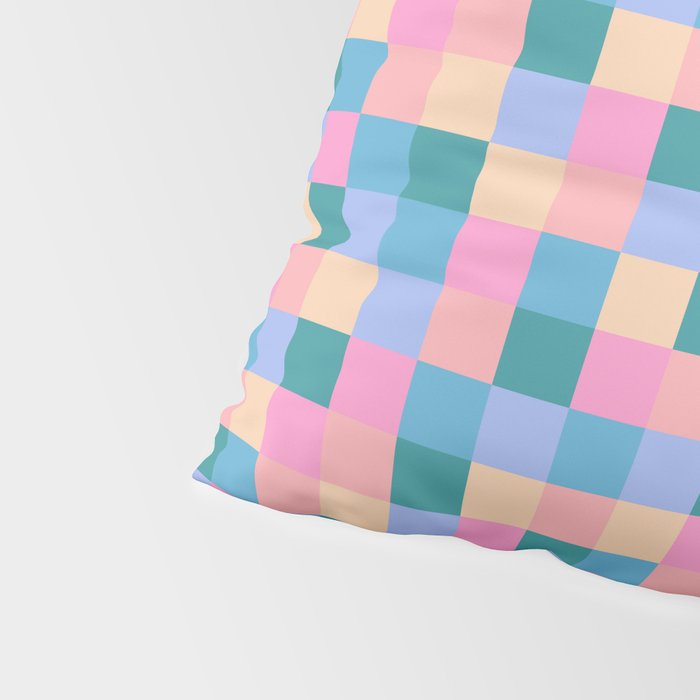 Bold Retro Checks Pattern - Small XXXI Pillow Sham Gallery Image 4