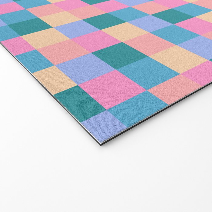 Bold Retro Checks Pattern - Small XXXI Welcome Mat Gallery Image 2