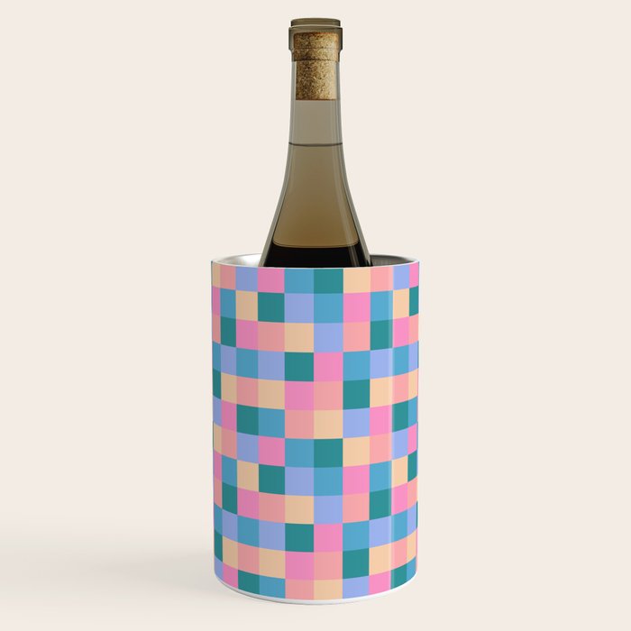 Bold Retro Checks Pattern - Small XXXI Wine Chiller Gallery Image 1