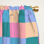 Bold Retro Checks Pattern - Small XXXI Window Curtain Gallery Image 2