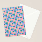 Bold Retro Checks Pattern - Small XXXI Stationery Card Gallery Image 2