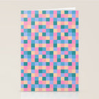 Bold Retro Checks Pattern - Small XXXI Stationery Card Gallery Image 2