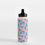 Bold Retro Checks Pattern - Small XXXI Water Bottle Gallery Image 2