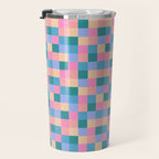 Bold Retro Checks Pattern - Small XXXI Travel Mug Gallery Image 3
