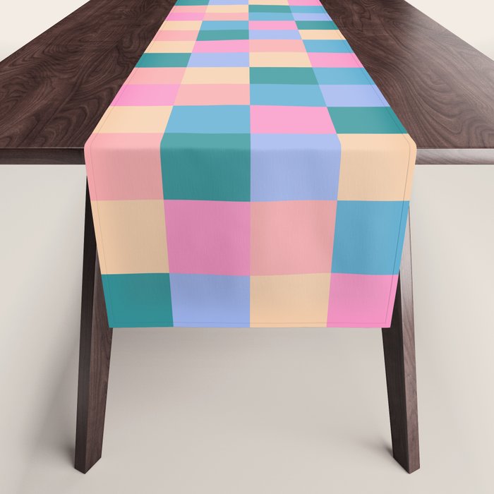 Bold Retro Checks Pattern - Small XXXI Table Runner Gallery Image 1