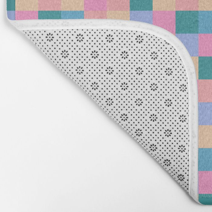 Bold Retro Checks Pattern - Small XXXI Bath Mat Gallery Image 2