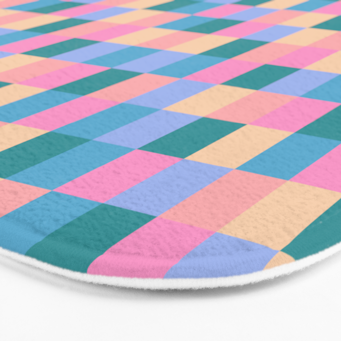 Bold Retro Checks Pattern - Small XXXI Bath Mat Gallery Image 3