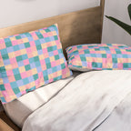 Bold Retro Checks Pattern - Small XXXI Pillow Sham Gallery Image 2