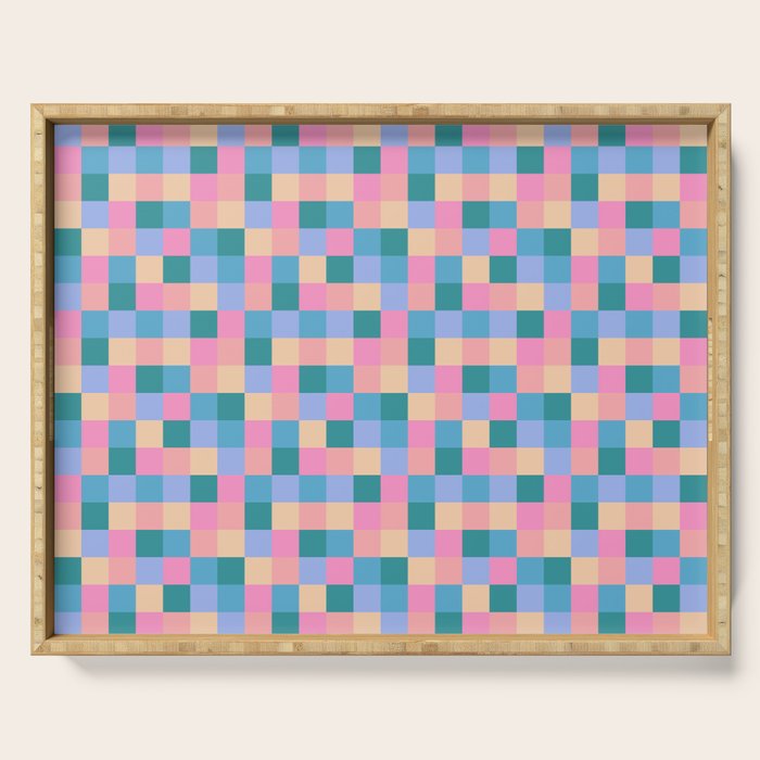 Bold Retro Checks Pattern - Small XXXI Serving Tray Gallery Image 1