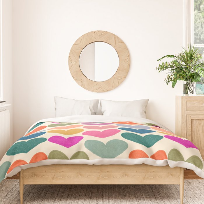 Colorful Heart Pattern  Duvet Cover Gallery Image 3