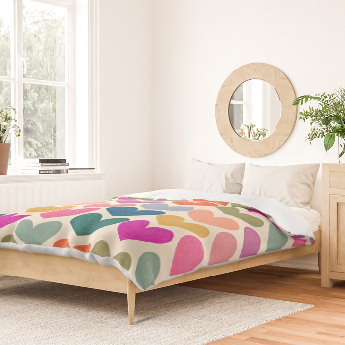 Colorful Heart Pattern  Duvet Cover Gallery Image 2