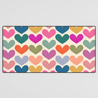 Colorful Heart Pattern  Desk Mat Gallery Image 3