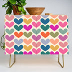 Colorful Heart Pattern  Credenza Gallery Image 1