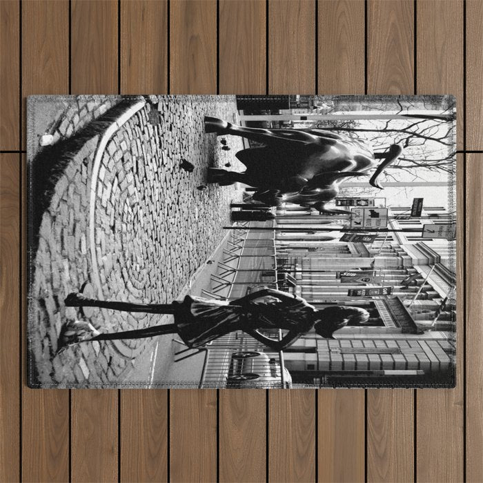 Fearless Girl and the Charging Bull Outdoor Rug Gallery Image 1