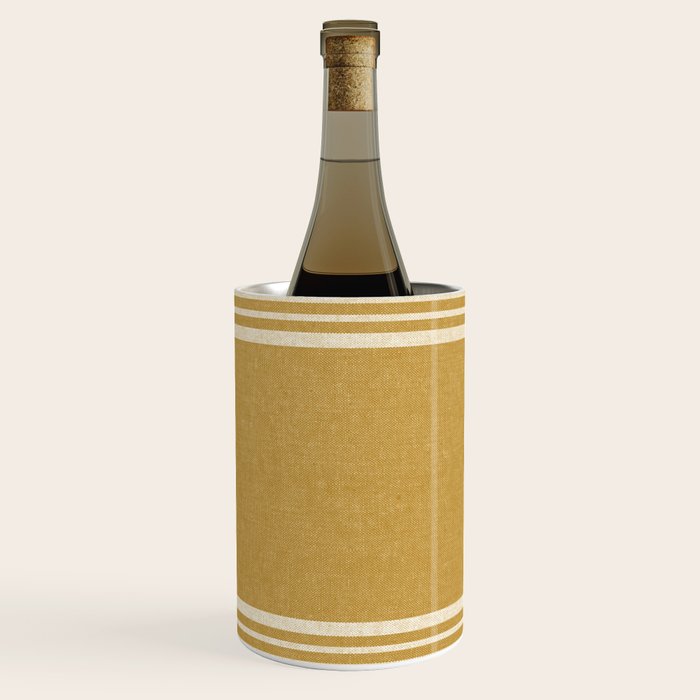 pimlico stripes - mustard yellow Wine Chiller Gallery Image 1