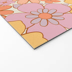 Retro hand drawn flower art pattern Welcome Mat Gallery Image 2
