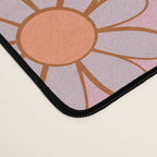 Retro hand drawn flower art pattern Desk Mat Gallery Image 4