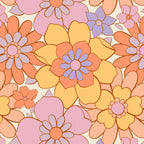 Retro hand drawn flower art pattern Coffee Mug Gallery Image 2