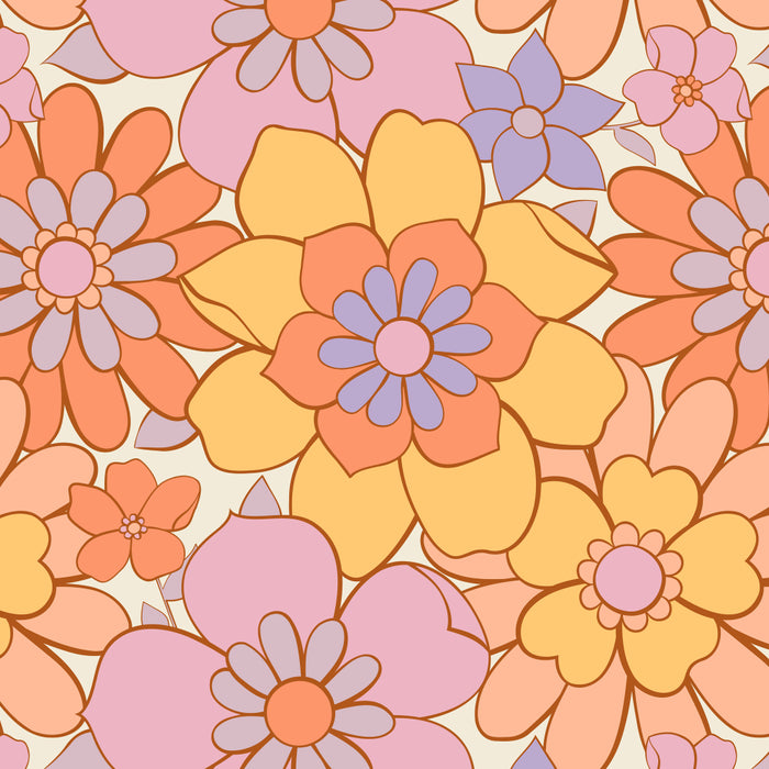Retro hand drawn flower art pattern Coffee Mug Gallery Image 2